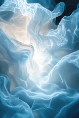 Obraz premium Blue and White Cloth Close Up