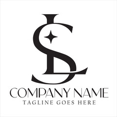 Letter SL or LS vector logo design for luxury, fashion, jewelry, boutique, and startup