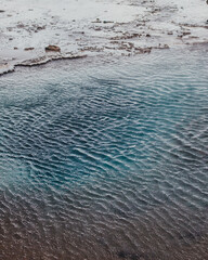 Steaming geothermal pools in Haukadalur Valley, south Iceland, a natural wonder...