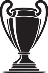 Black cup isolated on white background. Flat vector design element. UEFA Champions league vector cup isolated on white. Competition winner prize trophy. Football symbol icon. Black cup silhouette (2)