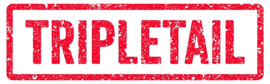 Tripletail Stamp Transparent Seal, Red Grunge Tripletail Word Rubber Stamp Seal