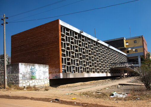 Old modernist portuguese building, Huila Province, Lubango, Angola