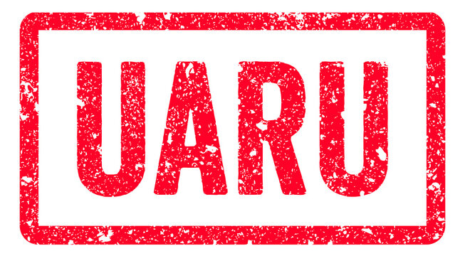 Uaru Stamp Transparent Seal, Red Grunge Uaru Word Rubber Stamp Seal