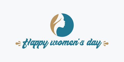 Abstract happy women's day logo, happy women's day, love vector logo design, pink color, red color, black color logo design