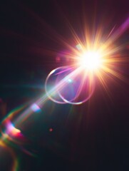 Obraz premium Bright Light on Black Background