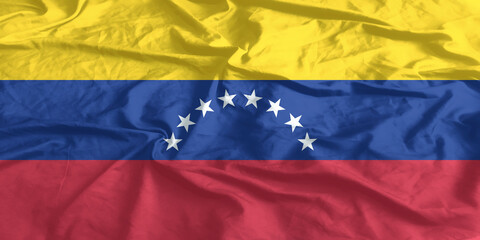 Venezuela Flag Waving Close Up