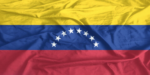 Venezuela Flag Waving Close Up