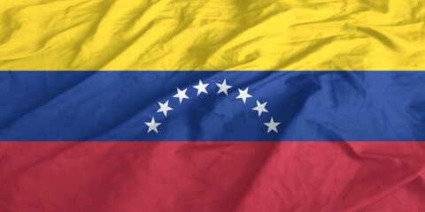 Venezuela Flag Waving Close Up