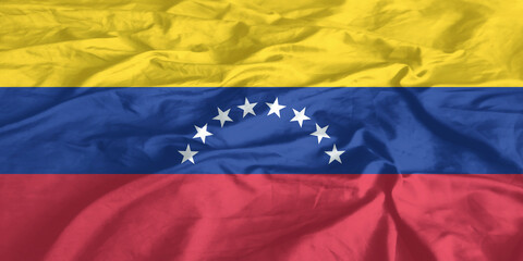 Fototapeta premium Venezuela Flag Waving Close Up
