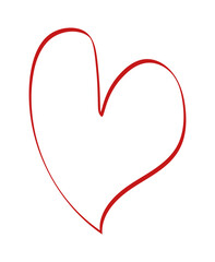 Ribbon heart shape love line design vector