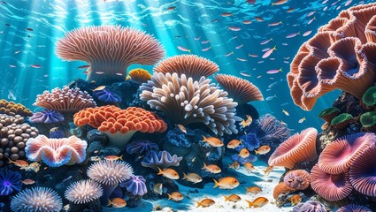 Obraz premium coral reef in the sea 