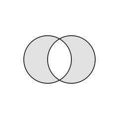 Vesica Piscis Geometric Symbol with Intersecting Circles