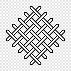 Interlacing Threads Fabric Pattern in Outline Style
