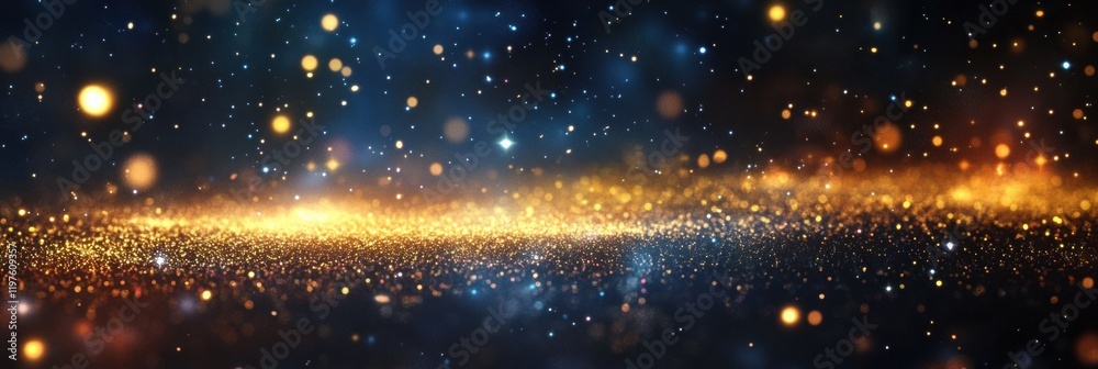 Fototapete Stunning cosmic background with twinkling stars and shimmering particles suitable for creative text placement. Generative AI