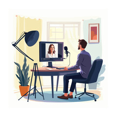 Online education vector illustration