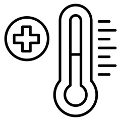 Obraz premium Thermometer Icon Element For Design