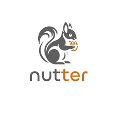 squirrel logo nature natural logo nut logo 
