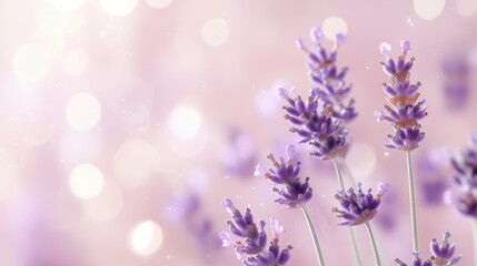 Obraz premium Lavender with bokeh background and soft whites