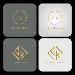 CK luxury typography letter logo. CK Creative style logo but still simple lettering and modern.