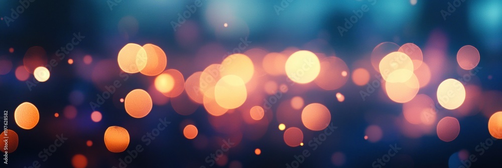 Aufkleber Bokeh background with colorful lights creating a dreamy atmosphere for text placement and design purposes. Generative AI