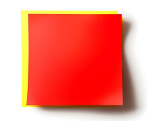Red and Yellow Sticky Notes on White Background