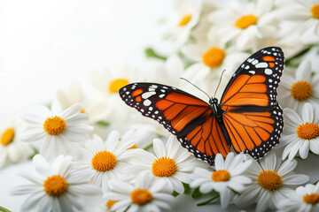 Naklejka premium Butterfly On White Background