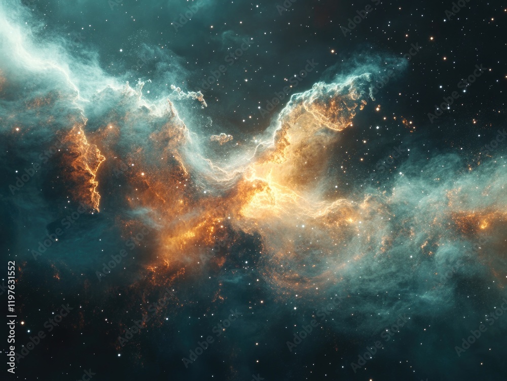 Canvas Prints nebula with stars in background