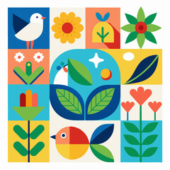 


3



New
Fine-tune
Variate
Vector
4000
4000
0


Vector art


A collection of colorful, abstract icons representing nature, including a fish, flowers, leaves, a butterfly, and a bird, 