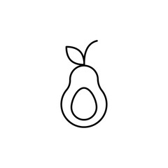 Avocado icon in liner stroke style