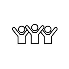 celebration icon in liner stroke style