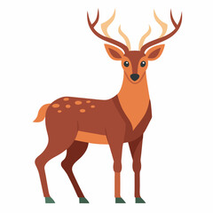 Fototapeta premium illustration of a cartoon deer