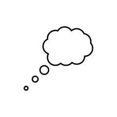 Dream cloud icon in liner stroke style