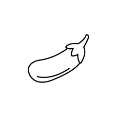 Eggplant icon in liner stroke style
