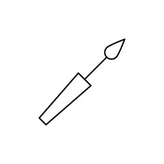 Eyeliner brush icon in liner stroke style