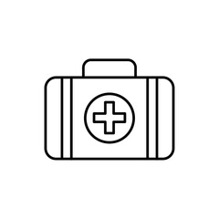 First aid box icon in liner stroke style