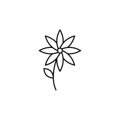 Flower icon in liner stroke style