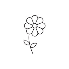 Flowers icon in liner stroke style