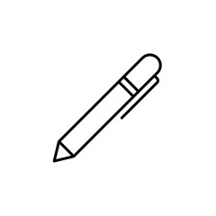 Fountain pen icon in liner stroke style