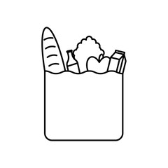 Groceries icon in liner stroke style