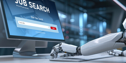 Online job search on brisk website for worker to search for job opportunities on the recruitment internet network