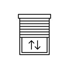 Jalousie icon in liner stroke style