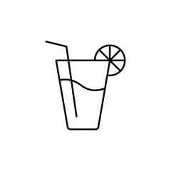 Lemonade icon in liner stroke style