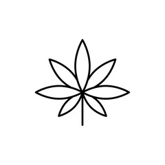 Marijuana icon in liner stroke style