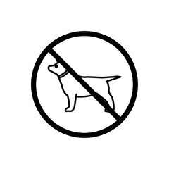 No dogs allowed sign vector in black colors
