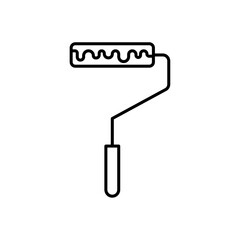 Paint roller icon in liner stroke style