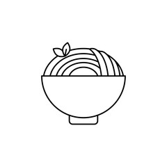 Pasta icon in liner stroke style