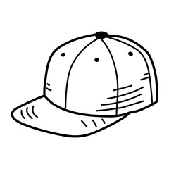 P cap icon in hand drawn style