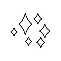 Shine icon in liner stroke style