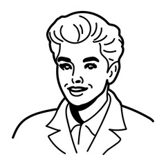 A hand drawn icon of a singer