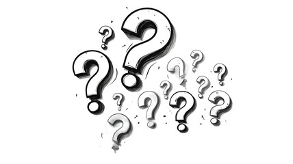Fototapeta premium Question Mark: A symbol of Questions and Curiosity, Unlocking Knowledge and Solutions, brainstorming, reflective thinking.
